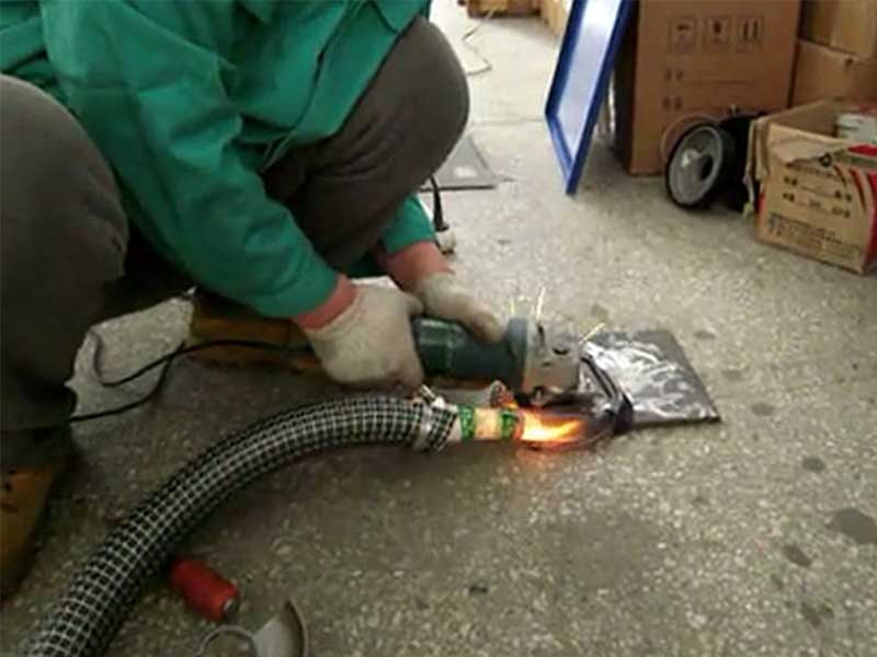 Sanding machine dust removal