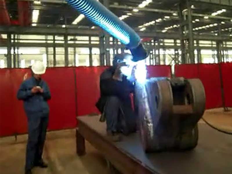 Dust removal from welding fume