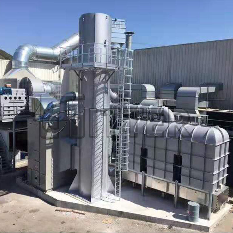 Acid-base / organic waste gas treatment system