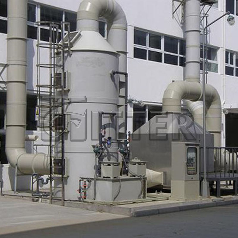 Washing tower + activated carbon adsorption tower